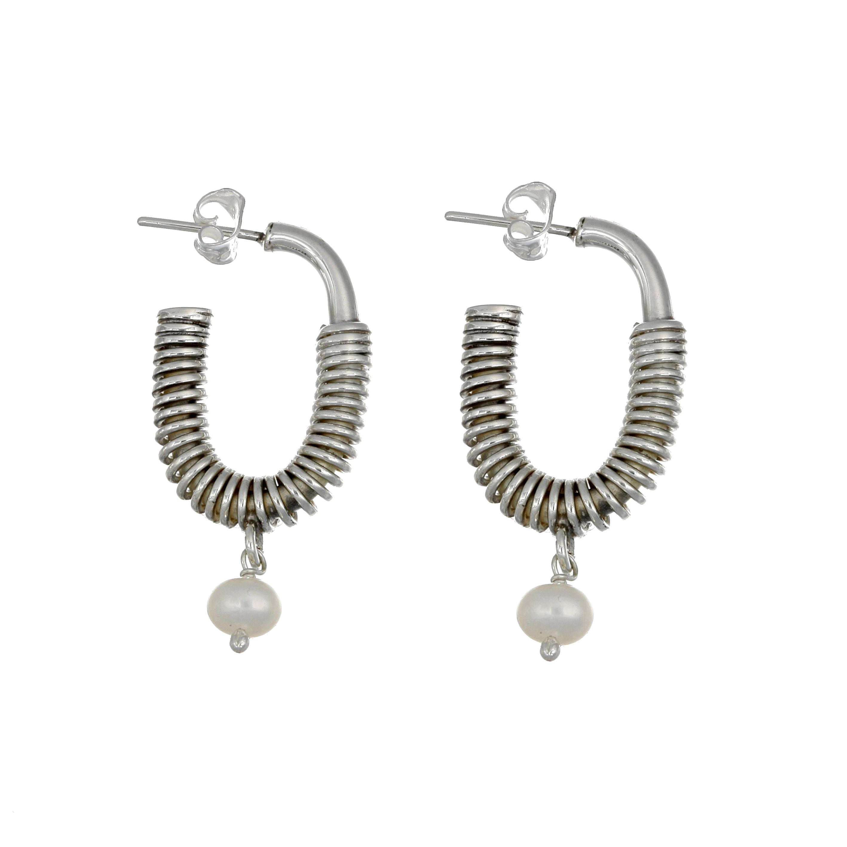 SERVA ARETE DE PLATA .925 - arete de plata .925 con baño de oro 14K artesanal