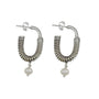 SERVA ARETE DE PLATA .925 - arete de plata .925 con baño de oro 14K artesanal