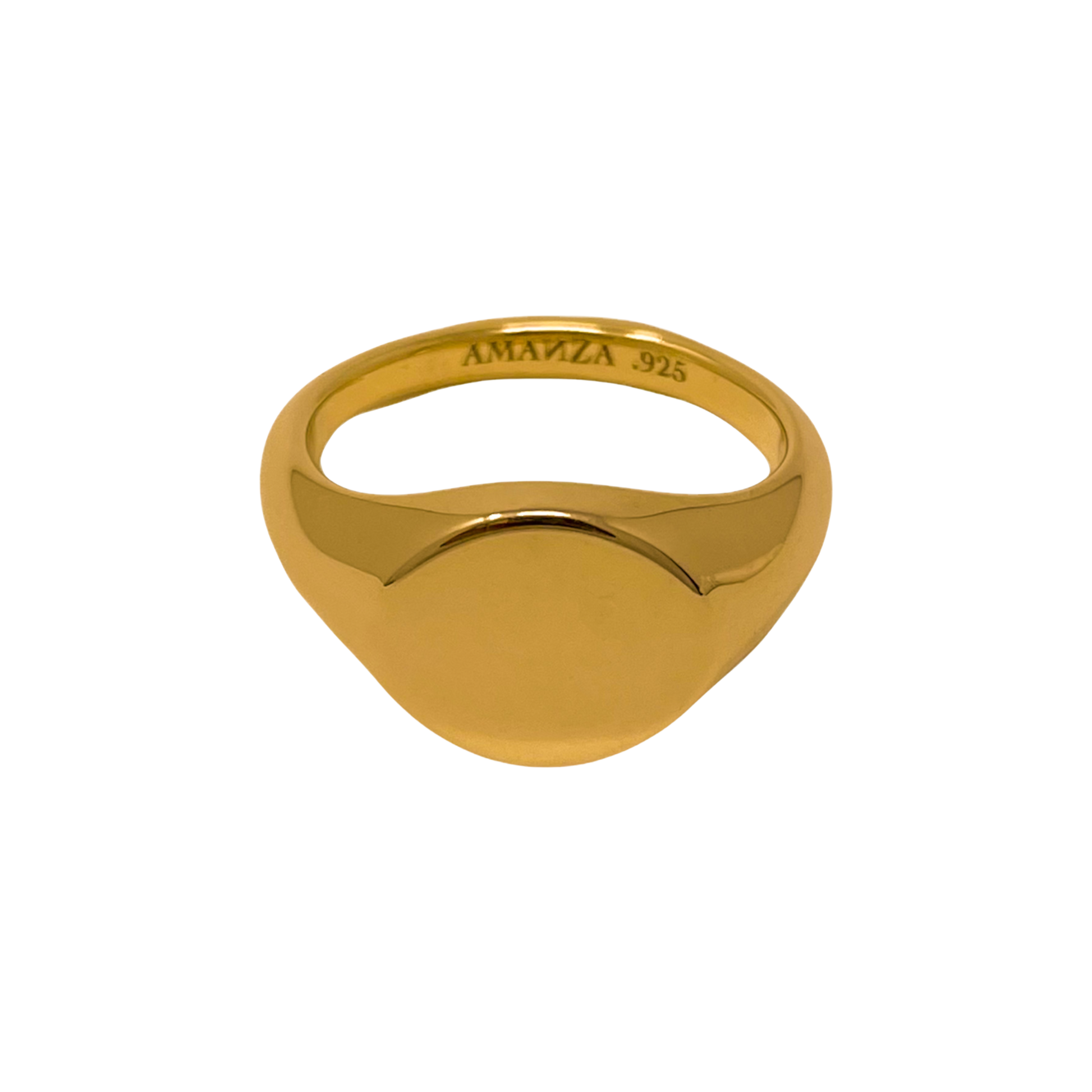 APRIL MEDIUM RING - anillo de plata .925 con baño de oro 14K artesanal