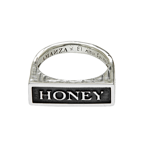HONEY RING - anillo de plata .925 con baño de oro 14K artesanal