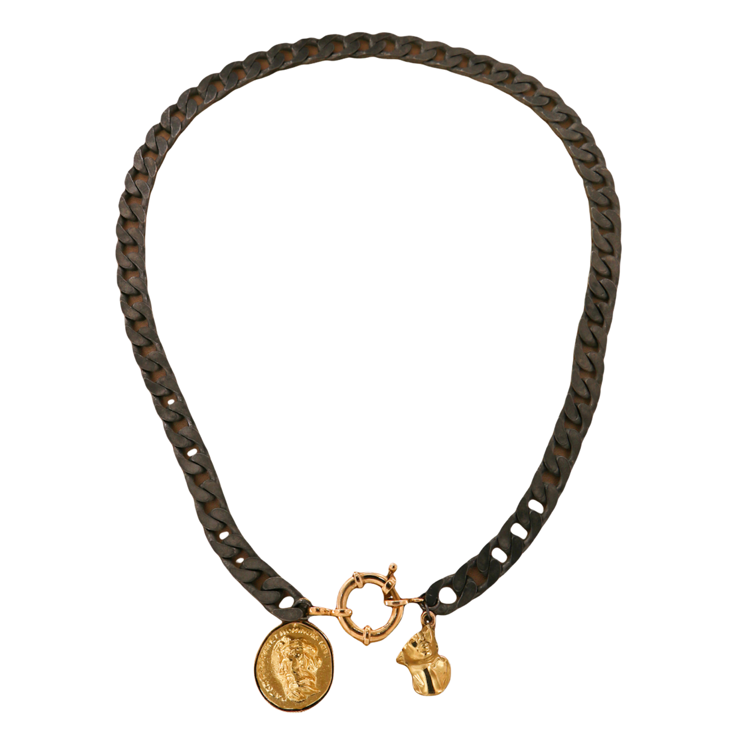 SABELL JUPITER CHAIN - collar de plata .925 con baño de oro 14K artesanal