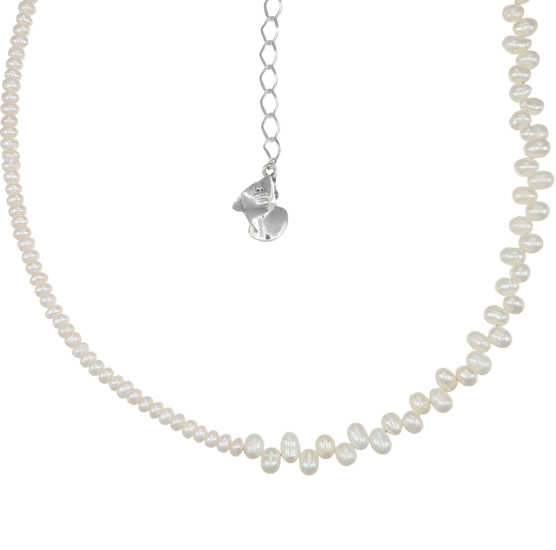 SODDI PEARL CHAIN - collar de plata .925 con baño de oro 14K artesanal
