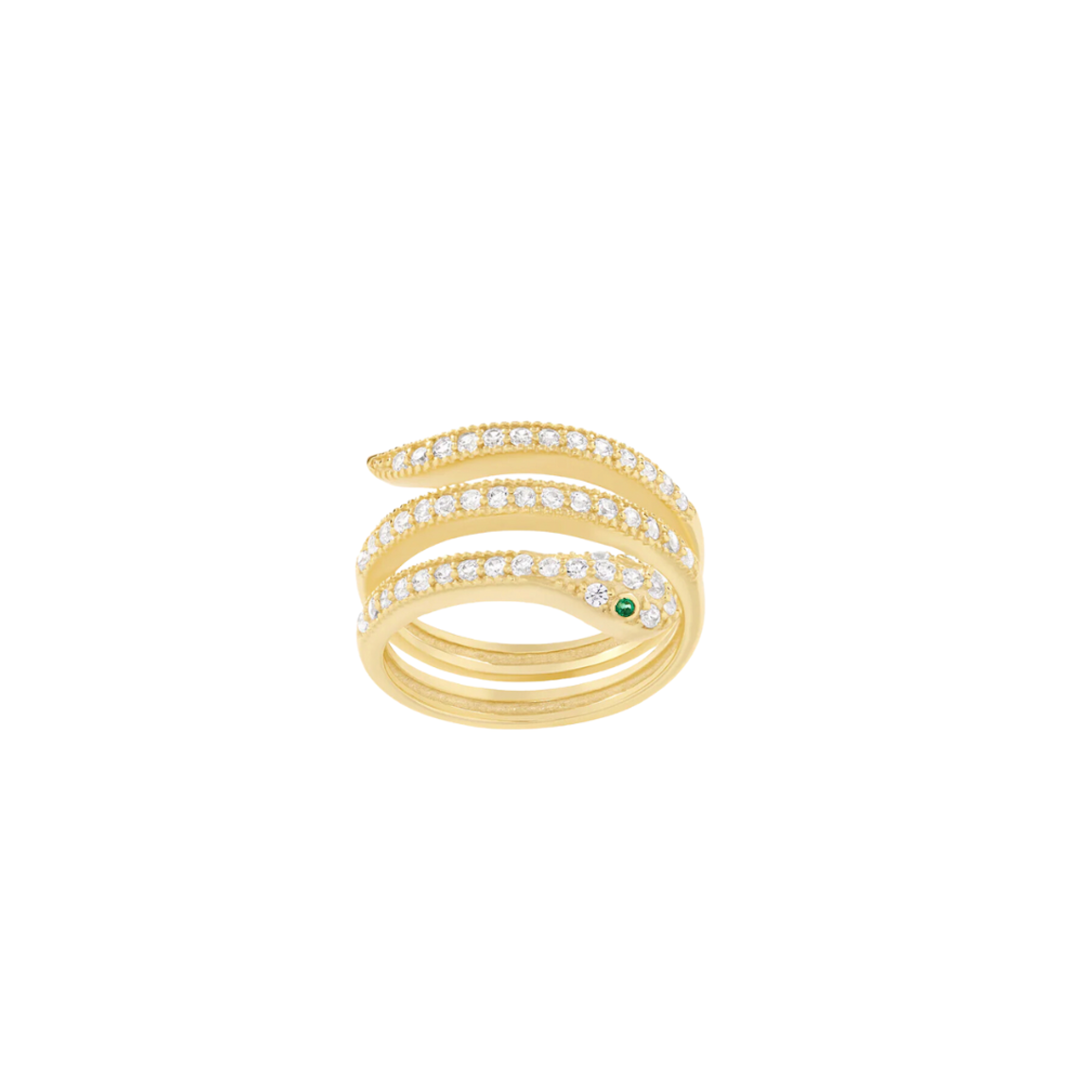 SERPENTI WRAP RING - anillo de plata .925 con baño de oro 14K artesanal