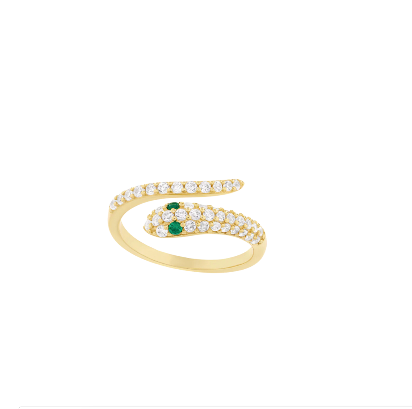 SERPENTI RING - anillo de plata .925 con baño de oro 14K artesanal