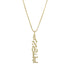 Collar Angel Nombre Vertical Gótico – Baño de Oro 14K - joyería AMANZA