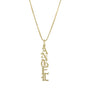 Collar Angel Nombre Vertical Gótico – Baño de Oro 14K - joyería AMANZA