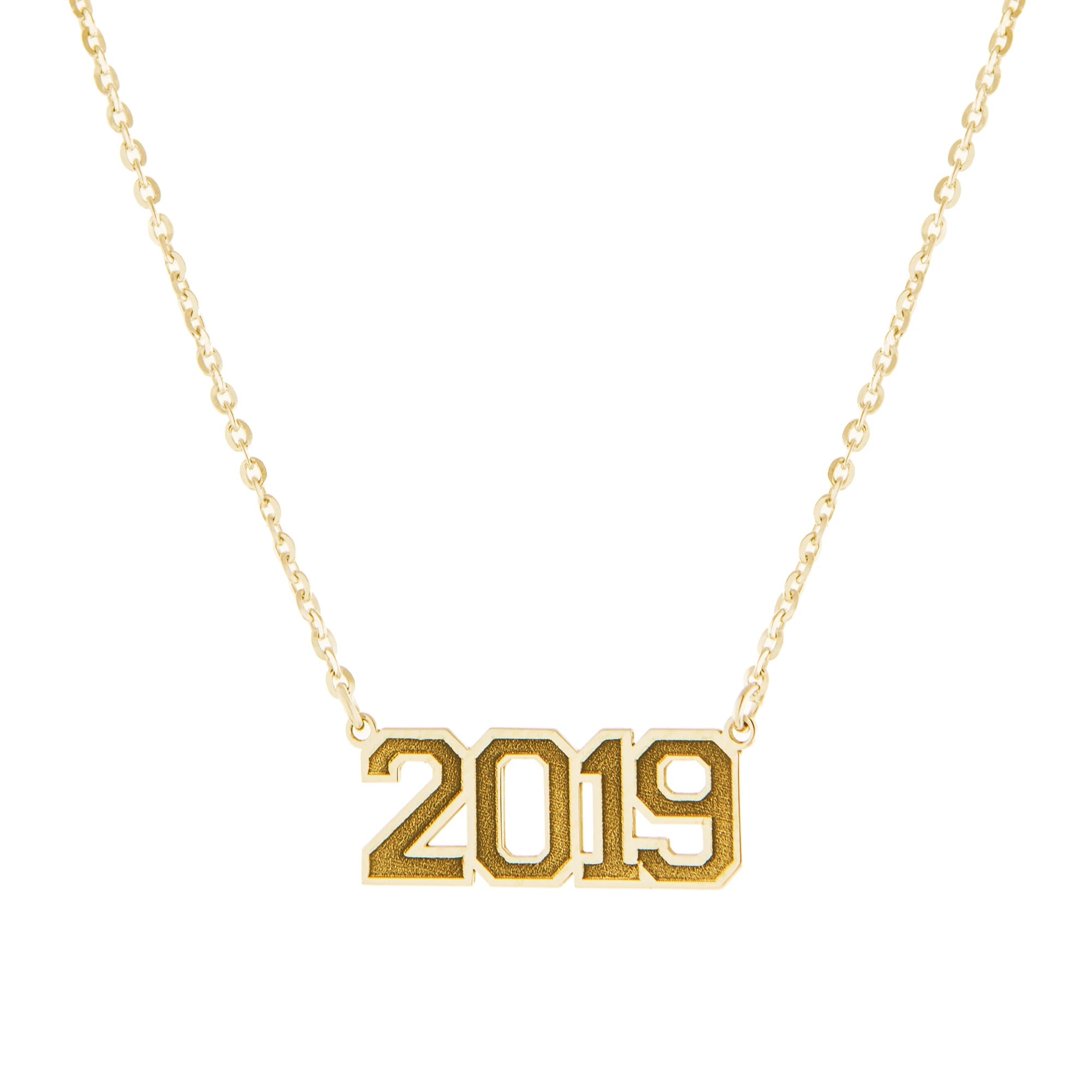 Collar Año 2019 Estilo Colegial – Baño de Oro 14K - joyería AMANZA