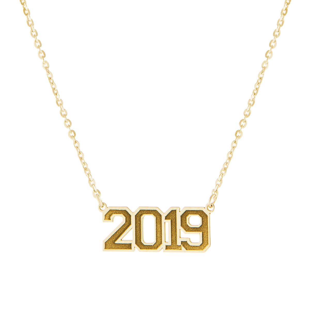 Collar Año 2019 Estilo Colegial – Baño de Oro 14K - joyería AMANZA