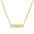 Collar Bella Placa Grabada – Baño de Oro 14K - joyería AMANZA