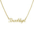 Collar Brooklyn Nombre en Cursiva – Baño de Oro 14K - joyería AMANZA