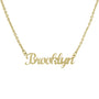 Collar Brooklyn Nombre en Cursiva – Baño de Oro 14K - joyería AMANZA