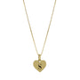 Collar Corazón Inicial S – Baño de Oro 14K - joyería AMANZA