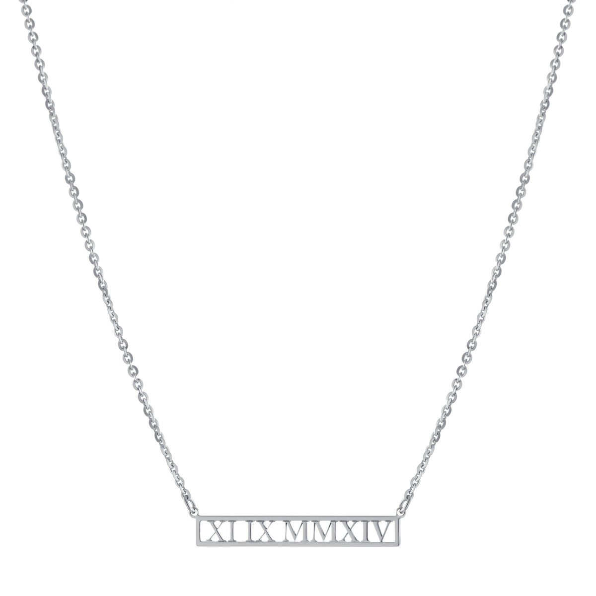Collar Fecha en Números Romanos – Plata .925 - joyería AMANZA