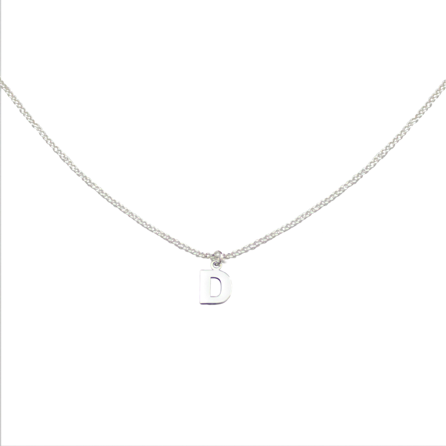 Collar Inicial D – Plata .925 - joyería AMANZA