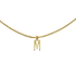Collar Inicial M – Baño de Oro 14K - joyería AMANZA