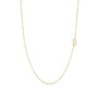 Collar Inicial S Lateral – Baño de Oro 14K - joyería AMANZA