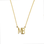 Collar Iniciales MB – Baño de Oro 14K - joyería AMANZA