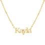 Collar Kayla Nombre Serif – Baño de Oro 14K - joyería AMANZA