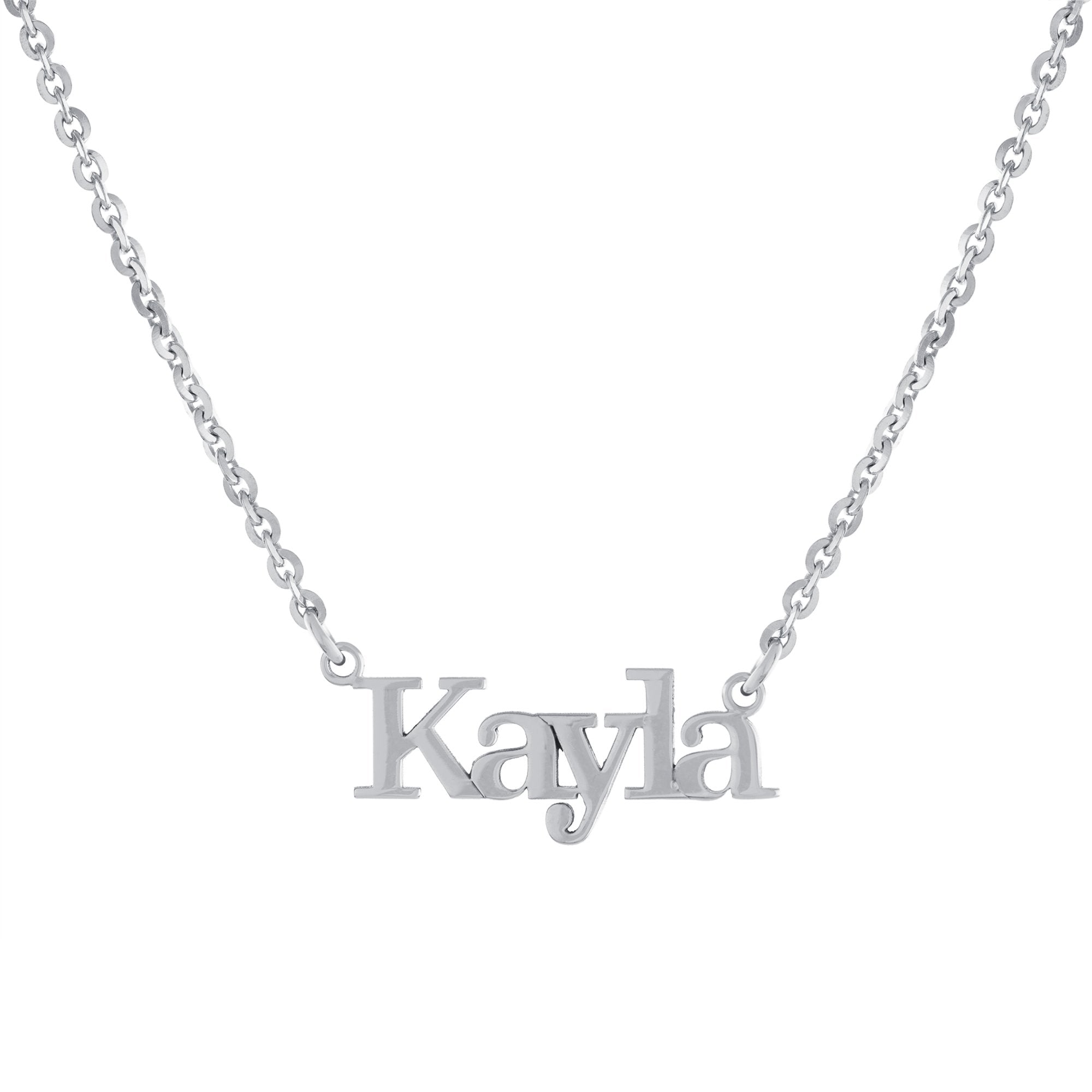 Collar Kayla Nombre Serif – Plata .925 - joyería AMANZA