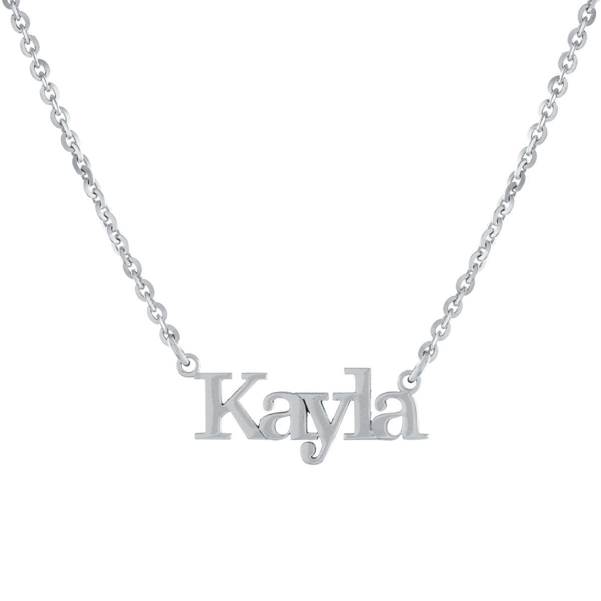 Collar Kayla Nombre Serif – Plata .925 - joyería AMANZA