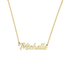 Collar Michelle Nombre en Cursiva – Baño de Oro 14K - joyería AMANZA