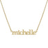 Collar Michelle Nombre Serif – Baño de Oro 14K - joyería AMANZA