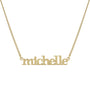 Collar Michelle Nombre Serif – Baño de Oro 14K - joyería AMANZA