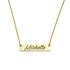 Collar Michelle Placa Grabada – Baño de Oro 14K - joyería AMANZA