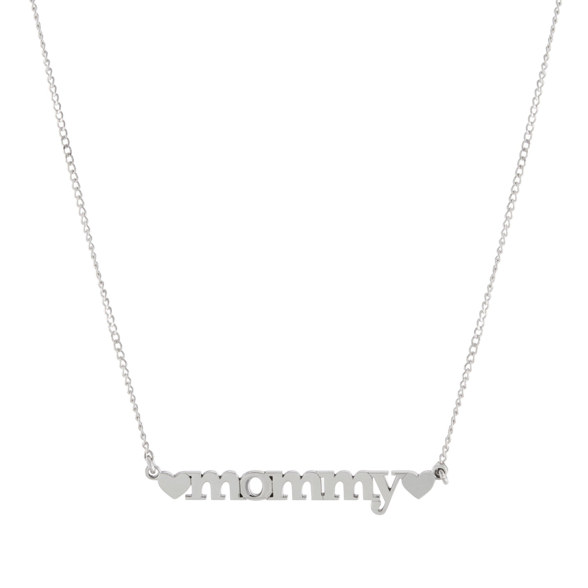 Collar Mommy con Corazones – Plata .925 - joyería AMANZA