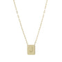Collar Placa Inicial J Cadena Clip – Baño de Oro 14K - joyería AMANZA