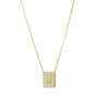 Collar Placa Inicial J – Baño de Oro 14K - joyería AMANZA