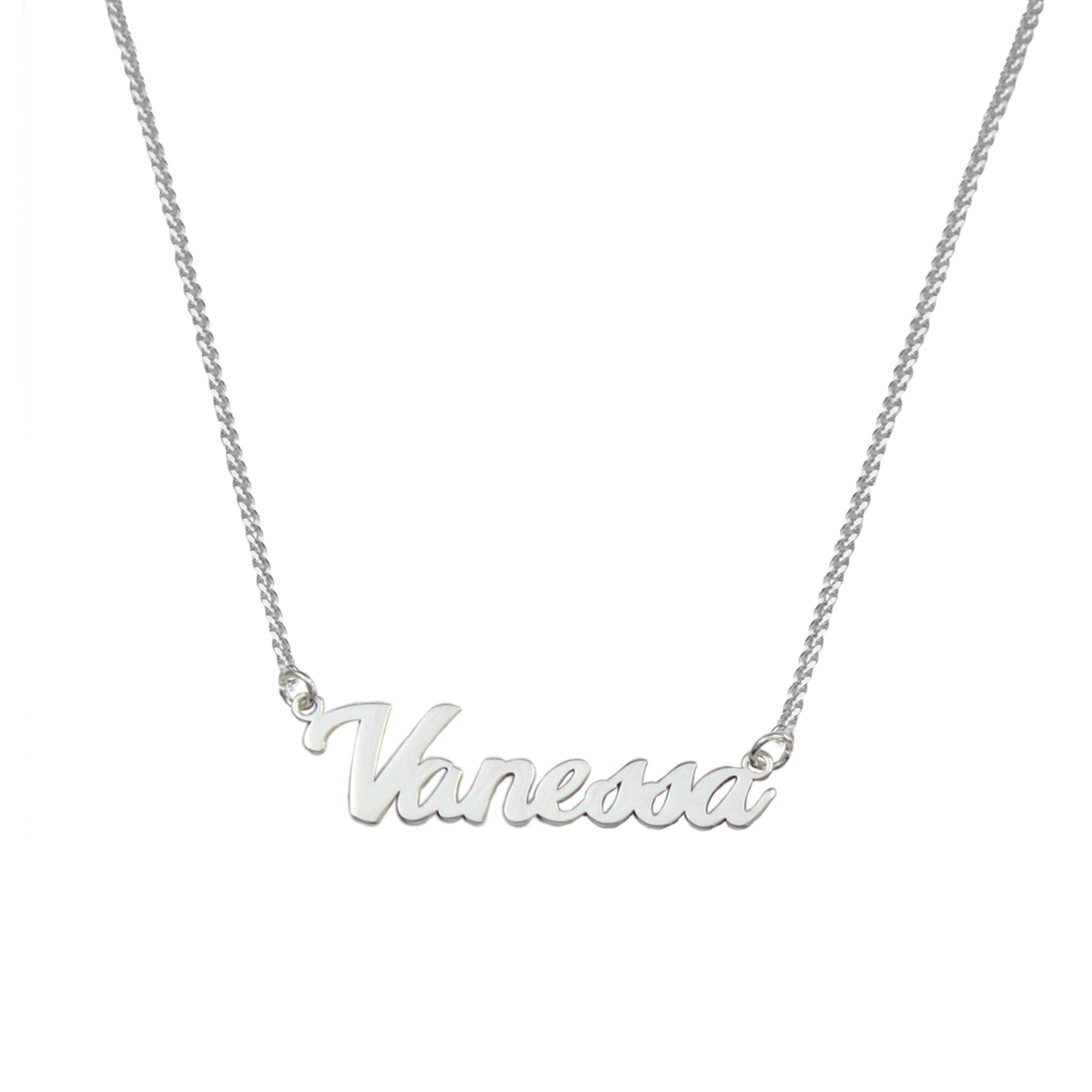 Collar Vanessa Nombre en Cursiva – Plata .925 - joyería AMANZA