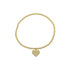Pulsera Corazón de Bolitas – Baño de Oro 14K - joyería AMANZA