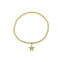 Pulsera Estrella de Bolitas – Baño de Oro 14K - joyería AMANZA