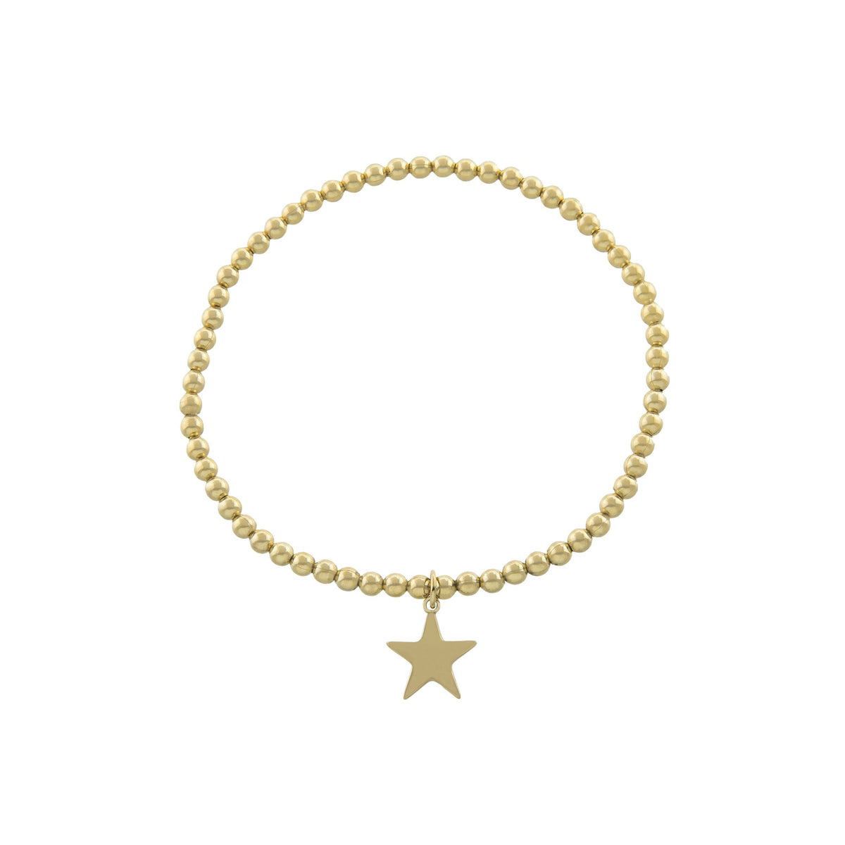 Pulsera Estrella de Bolitas – Baño de Oro 14K - joyería AMANZA