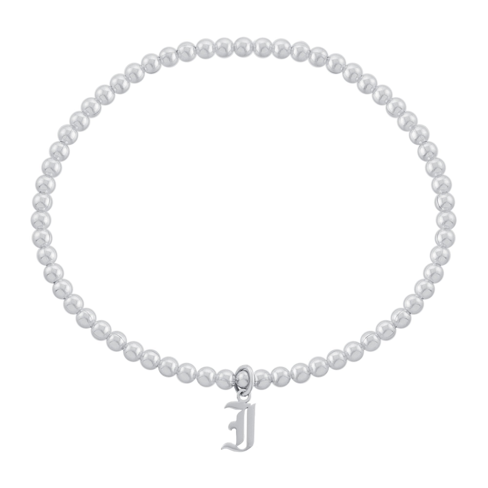 Pulsera Inicial J de Perlas – Plata .925 - joyería AMANZA
