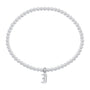 Pulsera Inicial J de Perlas – Plata .925 - joyería AMANZA