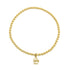 Pulsera Inicial S Gótica de Bolitas – Baño de Oro 14K - joyería AMANZA