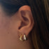 WINNIE HOOPS - joya de plata sterling .925 con baño de oro 14K, AMANZA Jewelry