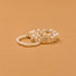 HEAVEN DOUBLE PEARL RINGS - anillo de plata .925 con baño de oro 14K artesanal