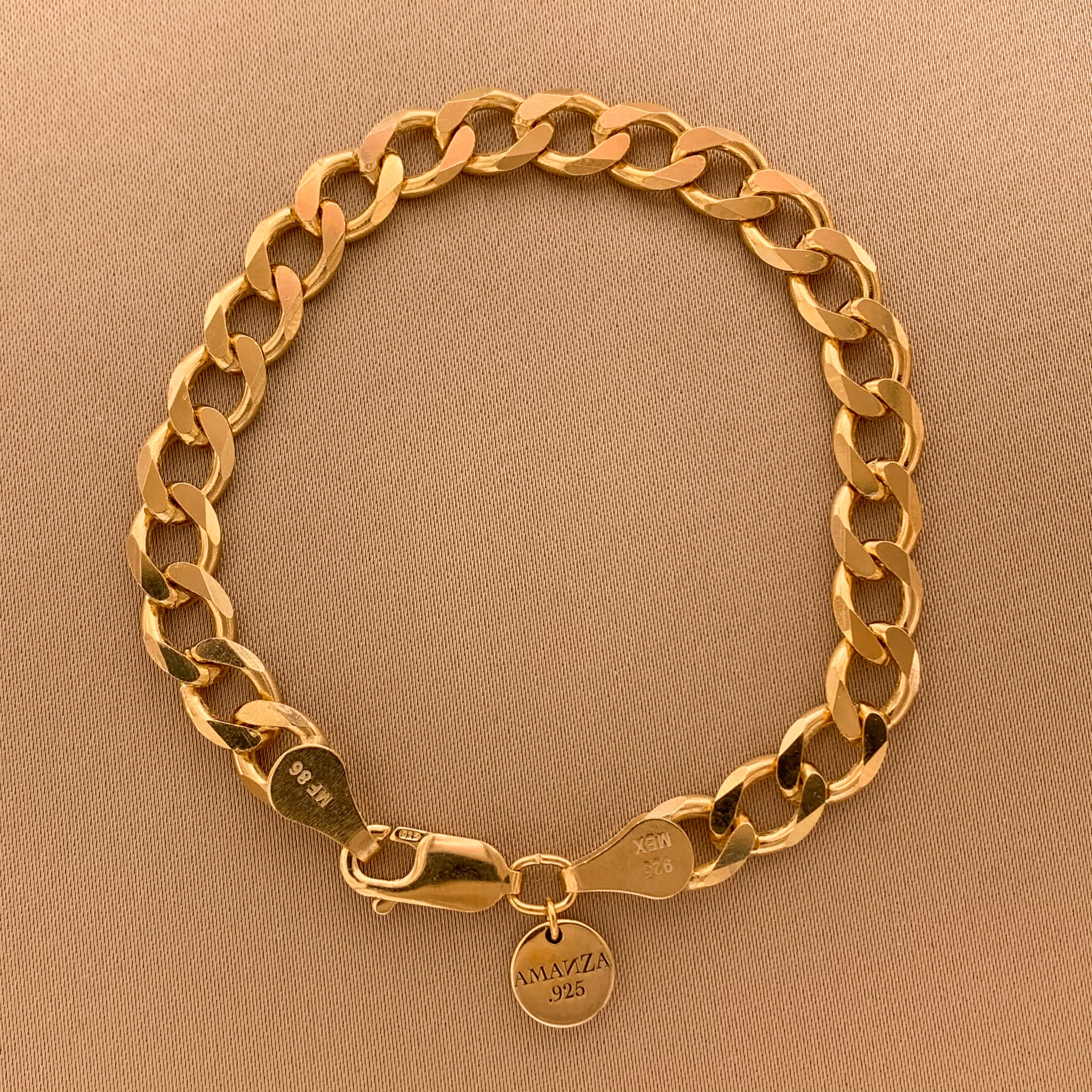 ALONZA BOLD BRACELET - pulsera personalizable en plata .925, joyería artesanal mexicana