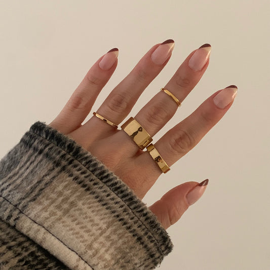 Vrai and oro 2025 thick stacking ring