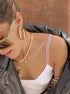BAEZA NECKLACE - collar minimalista de plata .925 y baño de oro, Taxco Guerrero